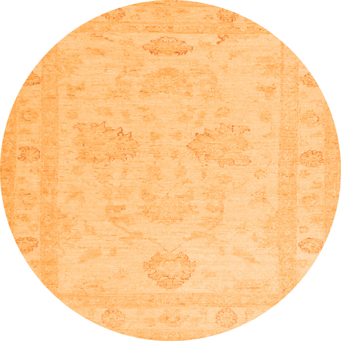 Square Persian Orange Traditional Rug, tr1952org