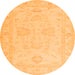 Square Persian Orange Traditional Rug, tr1952org