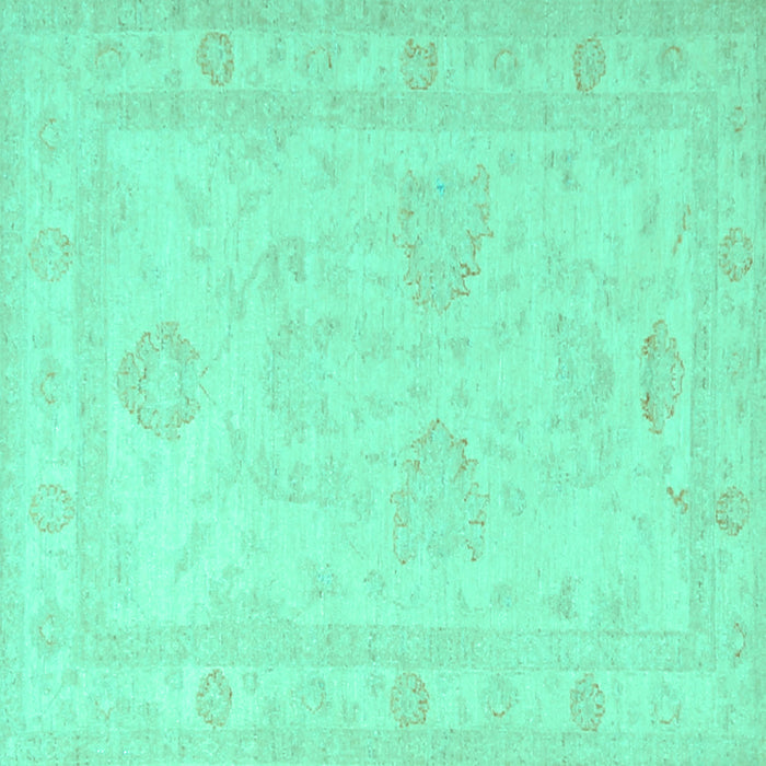 Square Machine Washable Persian Turquoise Traditional Area Rugs, wshtr1952turq