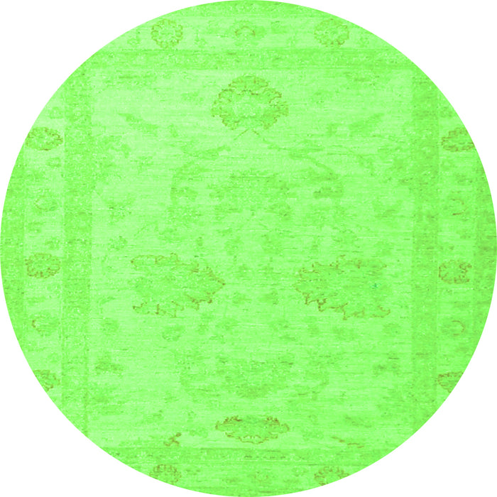 Square Persian Green Traditional Rug, tr1952grn
