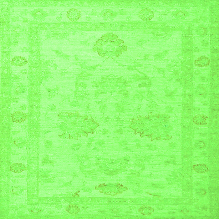 Serging Thickness of Persian Green Traditional Rug, tr1952grn