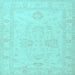 Square Persian Light Blue Traditional Rug, tr1952lblu