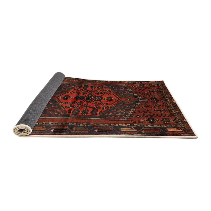 Sideview of Traditional Dark Red Persian Rug, tr1953