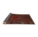 Sideview of Traditional Dark Red Persian Rug, tr1953
