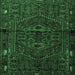 Square Persian Emerald Green Traditional Rug, tr1953emgrn