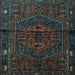 Square Persian Light Blue Traditional Rug, tr1953lblu