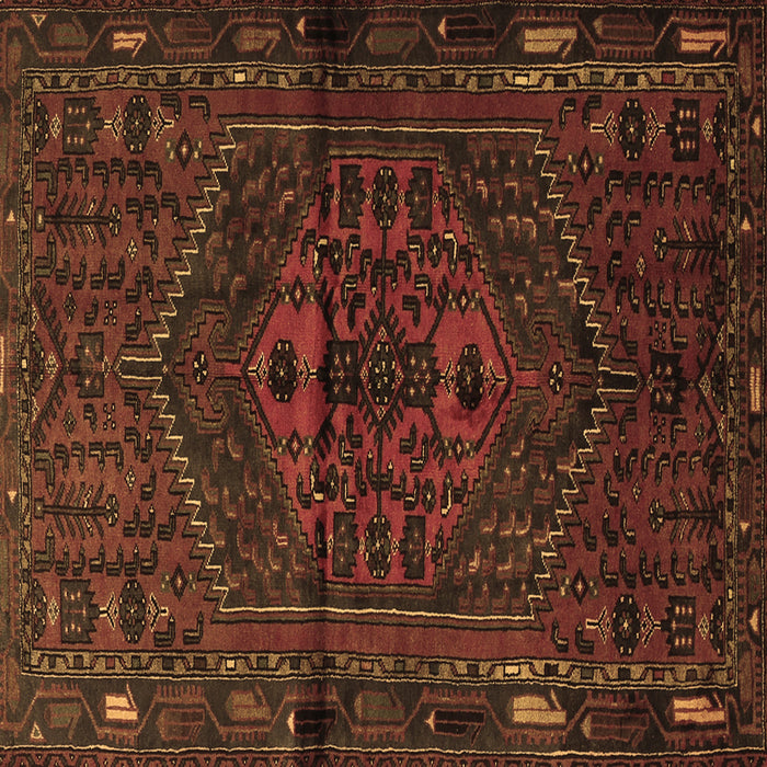 Square Persian Brown Traditional Rug, tr1953brn