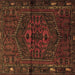 Square Persian Brown Traditional Rug, tr1953brn
