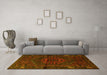 Machine Washable Persian Yellow Traditional Rug in a Living Room, wshtr1953yw