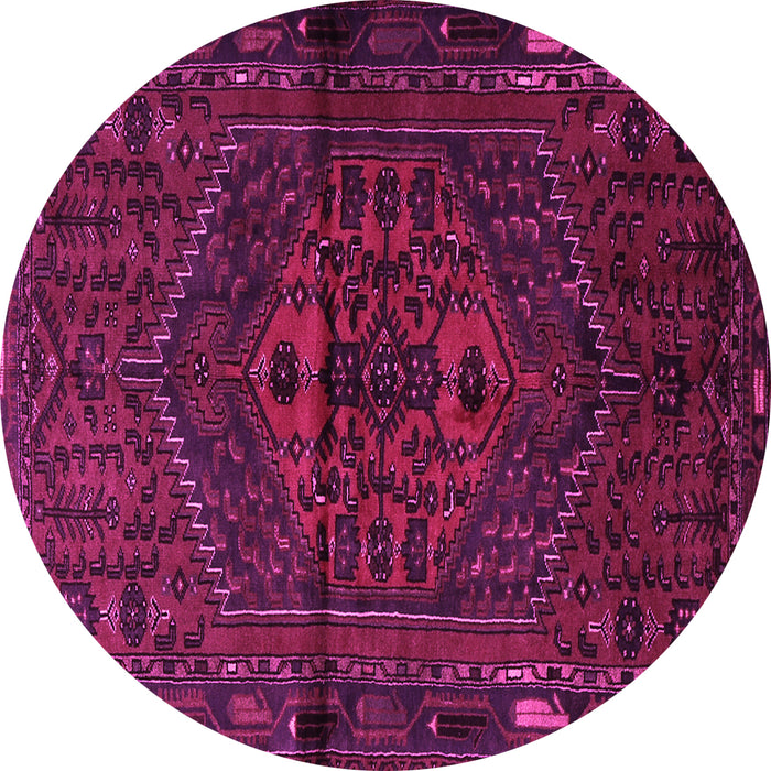 Round Persian Pink Traditional Rug, tr1953pnk