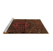 Sideview of Machine Washable Persian Brown Traditional Rug, wshtr1953brn