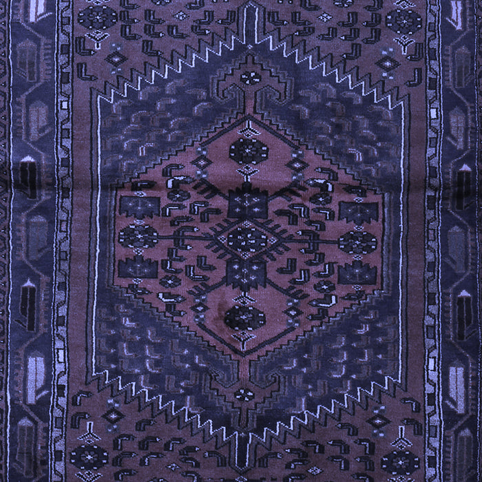 Machine Washable Persian Blue Traditional Rug, wshtr1953blu