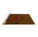 Sideview of Machine Washable Persian Yellow Traditional Rug, wshtr1953yw