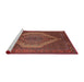Sideview of Machine Washable Traditional Rust Pink Rug, wshtr1954