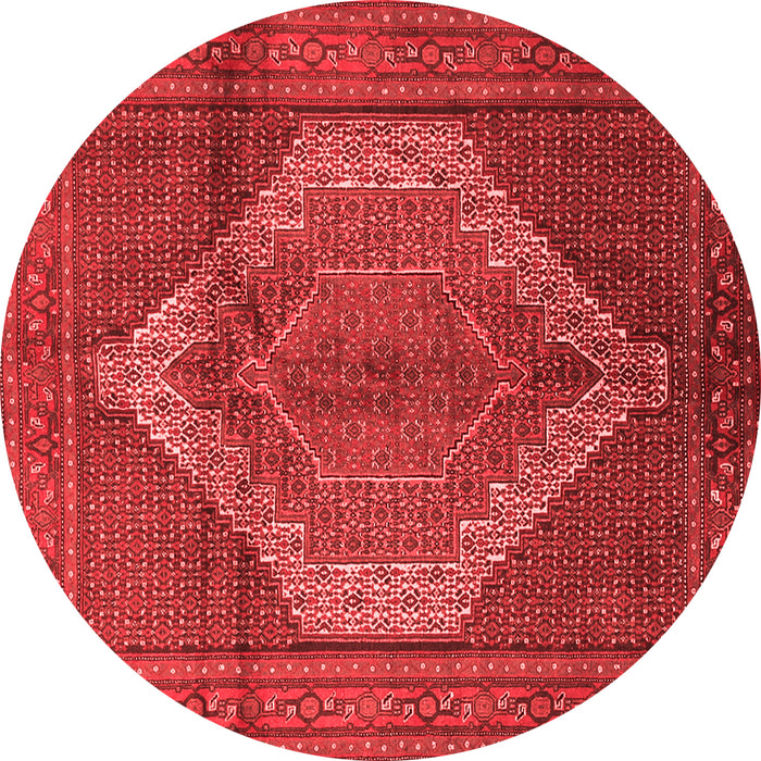 Machine Washable Medallion Red Traditional Rug, wshtr1954red