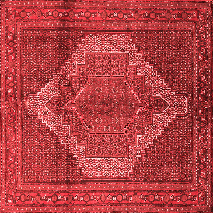 Machine Washable Medallion Red Traditional Rug, wshtr1954red