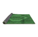 Sideview of Medallion Emerald Green Traditional Rug, tr1954emgrn