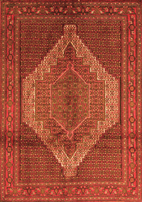 Medallion Orange Traditional Rug, tr1954org