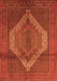 Medallion Orange Traditional Rug, tr1954org