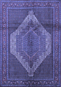 Medallion Blue Traditional Rug, tr1954blu