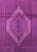 Machine Washable Medallion Purple Traditional Area Rugs, wshtr1954pur