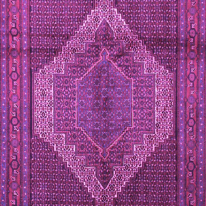 Machine Washable Medallion Purple Traditional Area Rugs, wshtr1954pur