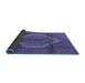 Sideview of Medallion Blue Traditional Rug, tr1954blu