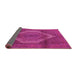 Sideview of Medallion Pink Traditional Rug, tr1954pnk