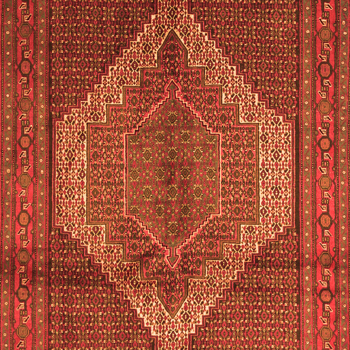 Serging Thickness of Machine Washable Medallion Orange Traditional Area Rugs, wshtr1954org