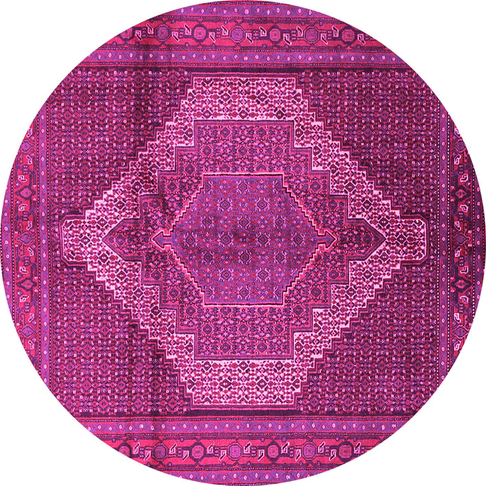 Round Medallion Pink Traditional Rug, tr1954pnk