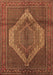 Medallion Brown Traditional Rug, tr1954brn