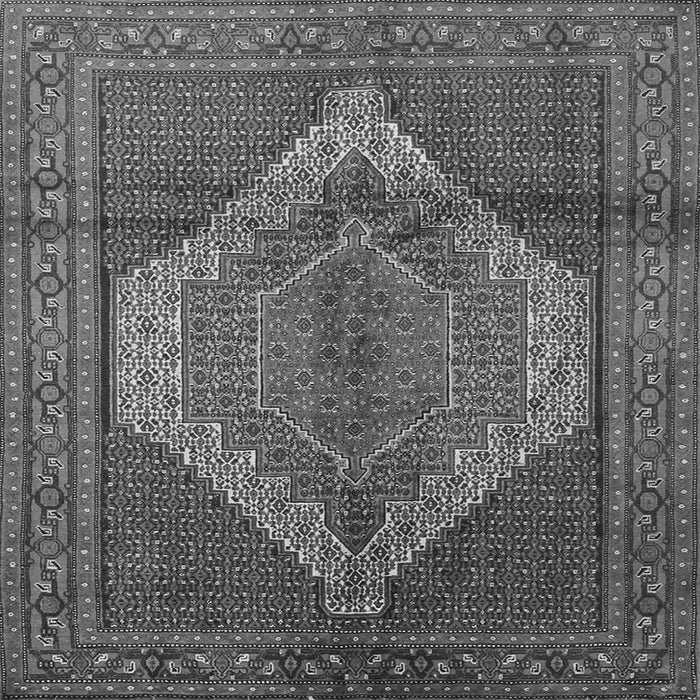 Serging Thickness of Medallion Gray Traditional Rug, tr1954gry