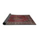 Sideview of Traditional Dark Almond Brown Medallion Rug, tr1955