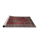 Sideview of Machine Washable Traditional Dark Almond Brown Rug, wshtr1955