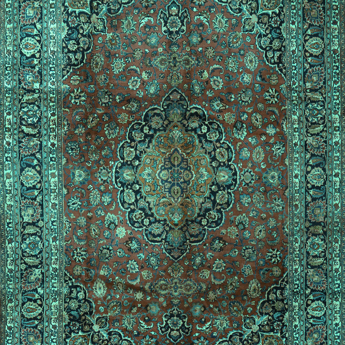 Medallion Turquoise Traditional Rug, tr1955turq