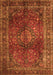 Serging Thickness of Machine Washable Medallion Orange Traditional Area Rugs, wshtr1955org