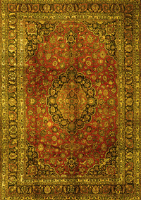 Medallion Yellow Traditional Rug, tr1955yw