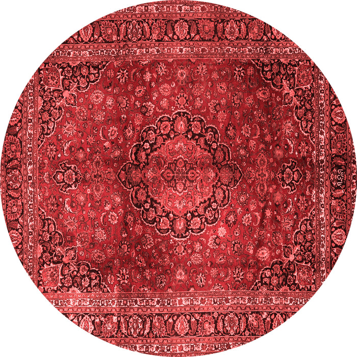 Machine Washable Medallion Red Traditional Rug, wshtr1955red