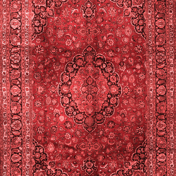 Machine Washable Medallion Red Traditional Rug, wshtr1955red