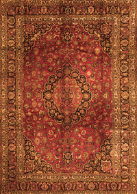 Medallion Orange Traditional Rug, tr1955org