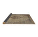 Sideview of Traditional Dark Brown Medallion Rug, tr1956