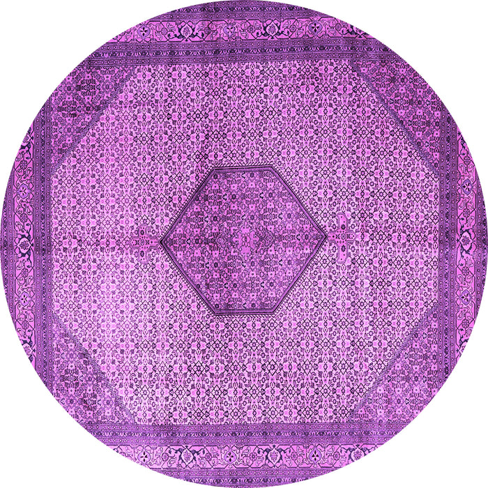 Round Medallion Purple Traditional Rug, tr1956pur