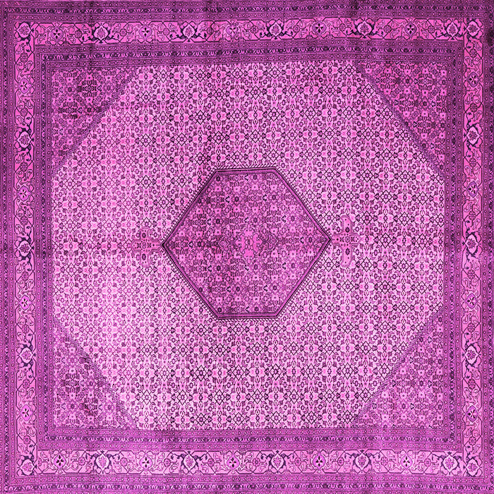 Square Machine Washable Medallion Pink Traditional Rug, wshtr1956pnk