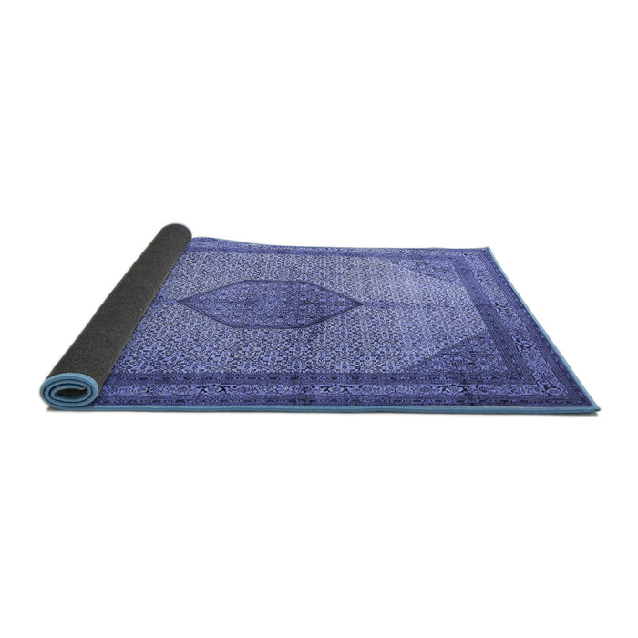 Sideview of Medallion Blue Traditional Rug, tr1956blu