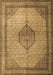 Medallion Brown Traditional Rug, tr1956brn