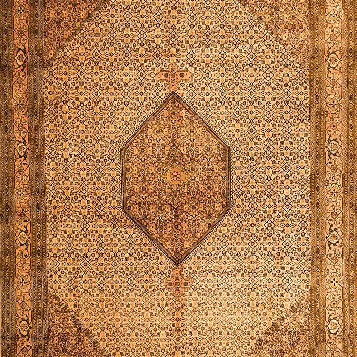 Serging Thickness of Machine Washable Medallion Orange Traditional Area Rugs, wshtr1956org