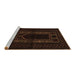 Sideview of Machine Washable Persian Brown Traditional Rug, wshtr1957brn