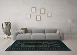 Machine Washable Persian Light Blue Traditional Rug in a Living Room, wshtr1957lblu