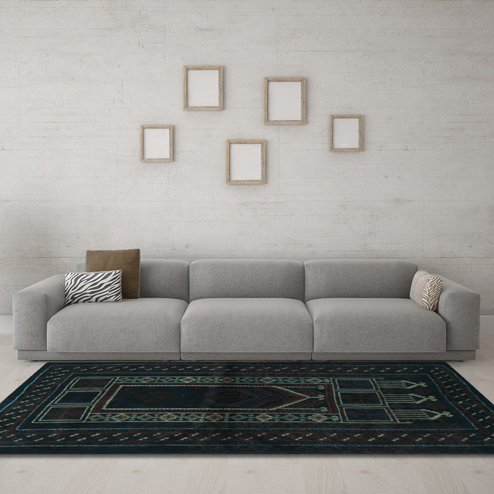 Machine Washable Persian Light Blue Traditional Rug in a Living Room, wshtr1957lblu