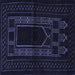 Square Persian Blue Traditional Rug, tr1957blu